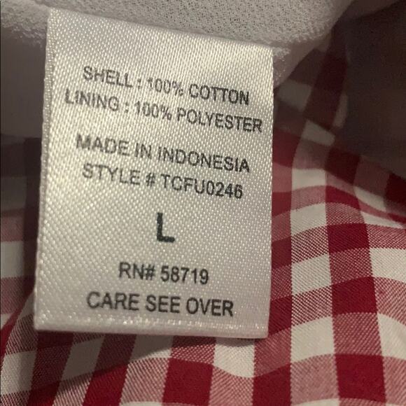 NWT Prose & Poetry Brett Gingham bow ruffle top - Picture 5 of 6